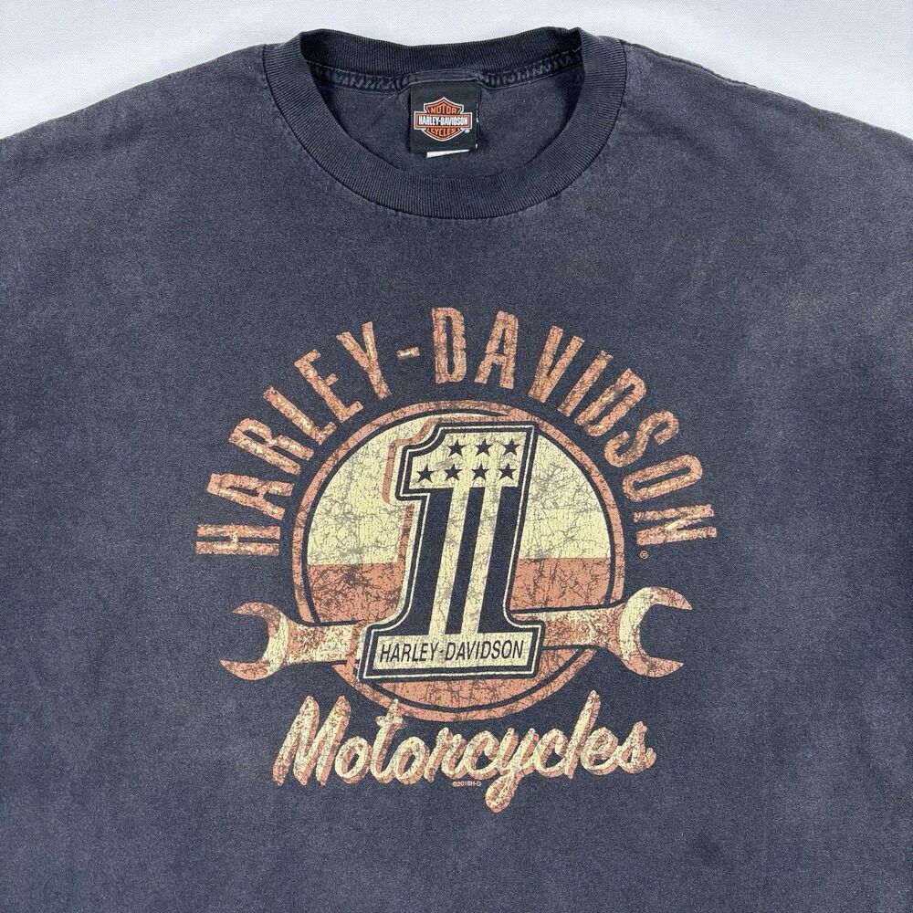 Vintage Harley-Davidson Alamo City San Antonio TX Graphic Tee Mens 2XL Black - Picture 3 of 8